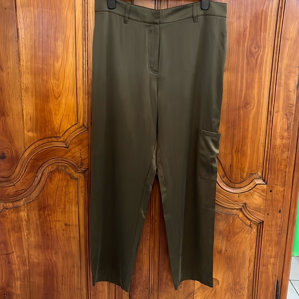 Theory silk cargo pants